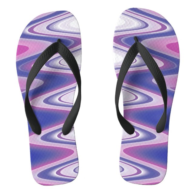 Fuchsia blue grey jandals (Footbed)
