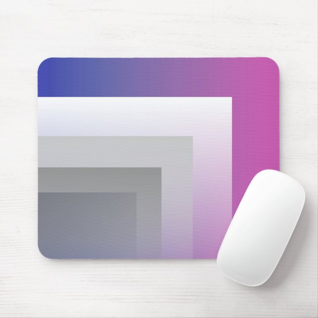 Fuchsia blue grey mouse pad (With Mouse)
