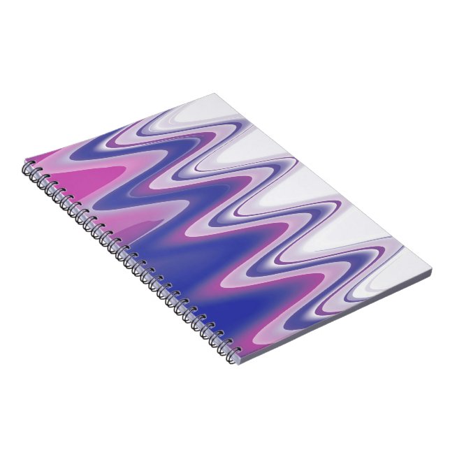 Fuchsia blue grey notebook (Right Side)