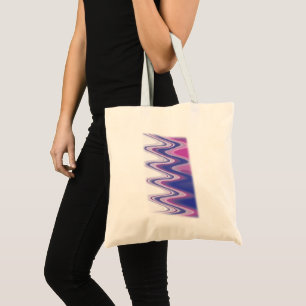 Fuchsia blue grey tote bag