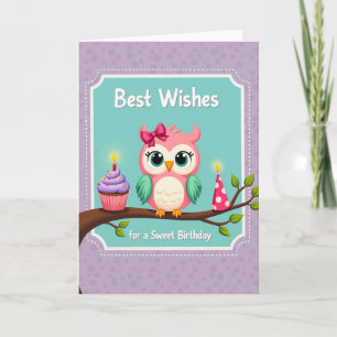 Fuchsia Bow Birthday Card