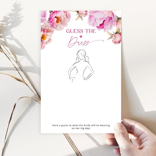 Fuchsia bright pink Guess the dress bridal game (Creator Uploaded)