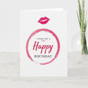 Fuchsia Brushstroke Birthday Card