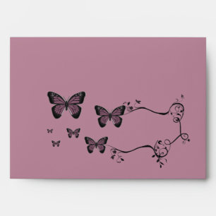 Fuchsia Butterflies Envelope