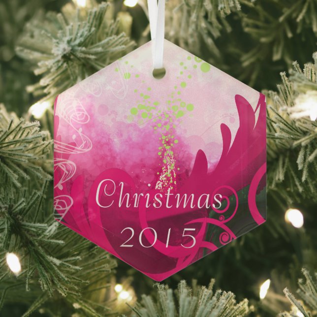 Fuchsia Calla Lily Christmas Ornament (Insitu)