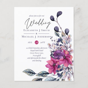 Fuchsia Dreams BUDGET Wedding Invitation
