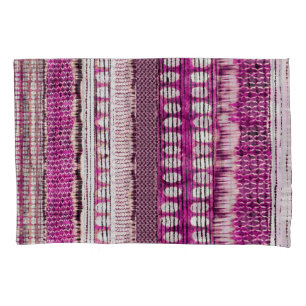 Fuchsia Ethnic Border Abstract Pillowcase