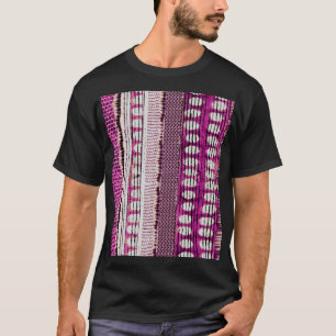 Fuchsia Ethnic Border Abstract T-Shirt