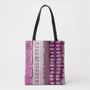 Fuchsia Ethnic Border Abstract Tote Bag