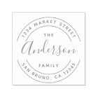 Fuchsia Family Name | Round Return Address