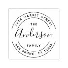 Fuchsia Family Name | Round Return Address