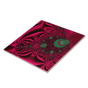 Fuchsia Fantasy Fractal Tile