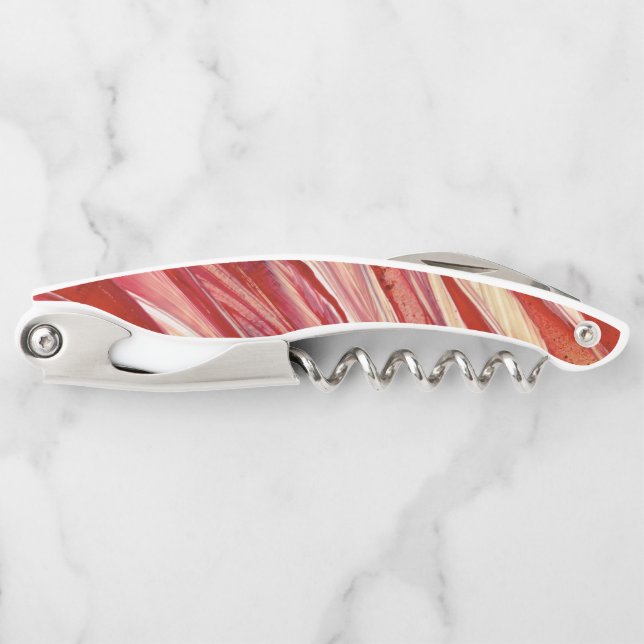 Fuchsia Feather Fringe Corkscrew (Front)