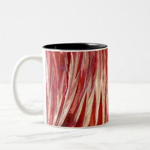 Fuchsia Feather Fringe Two-Tone Coffee Mug