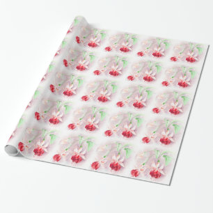 Fuchsia fine art red pink wrapping paper
