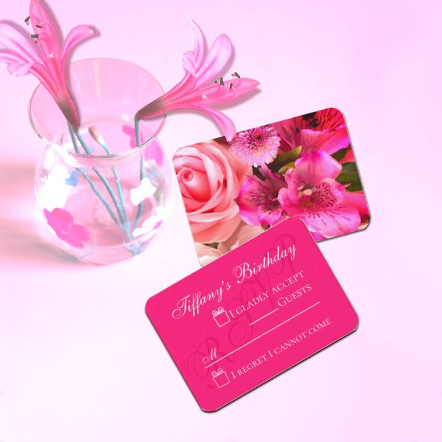 Fuchsia Florals Enclosure Card (Creator Uploaded)