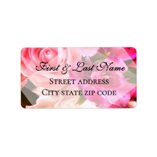 Fuchsia Florals Thank You Card Label
