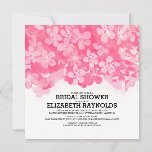 Fuchsia Flowers Bridal Shower Invitations