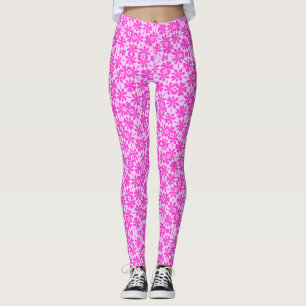 Fuchsia Flowers Leggings