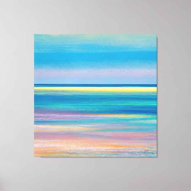 "Fuchsia Fusion" Abstract Seascape Canvas Print (Front)