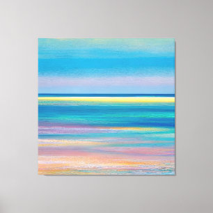 "Fuchsia Fusion" Abstract Seascape Canvas Print