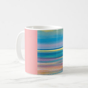 "Fuchsia Fusion" Abstract Seascape Coffee Mug