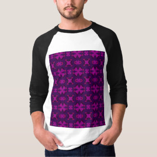 Fuchsia Geotech: A Vibrant Abstract Geometric Text T-Shirt