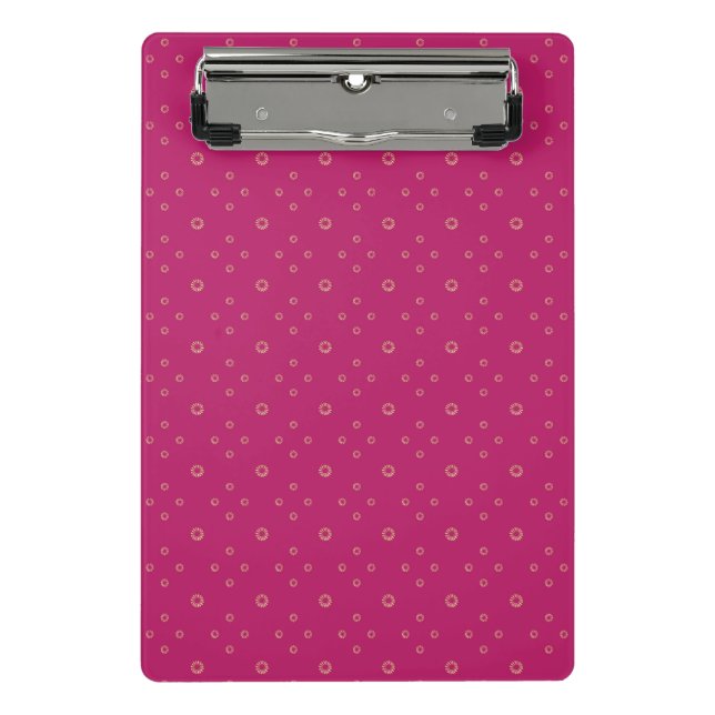 Fuchsia | Golden Zinnia Sun Mini Clipboard (Front)