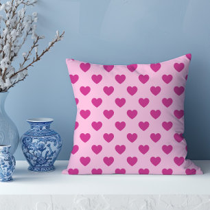 Fuchsia Heart Pattern Pink Preppy y2k Cushion