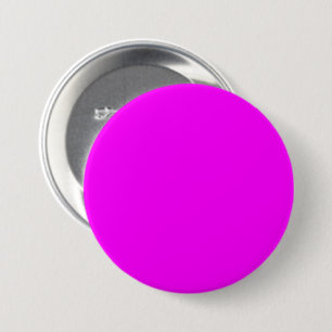 Fuchsia / Hot Pink FF00FF - Option to Add Name 7.5 Cm Round Badge