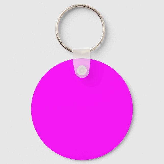 Fuchsia / Hot Pink FF00FF - Option to Add Name Key Ring (Front)