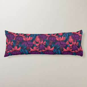 Fuchsia in blue and purple body cushion
