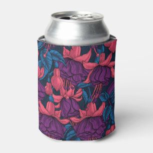 Fuchsia in blue and purple can cooler