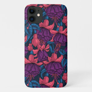 Fuchsia in blue and purple Case-Mate iPhone case