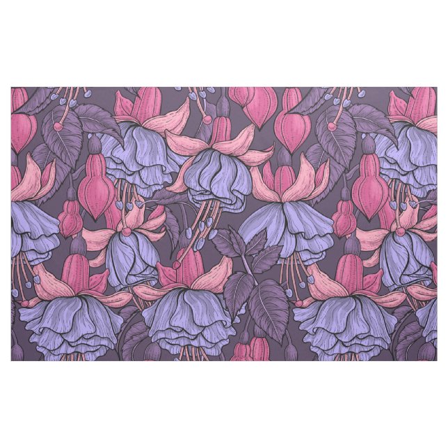 Fuchsia in pink and violet fabric (Fat Quarter)