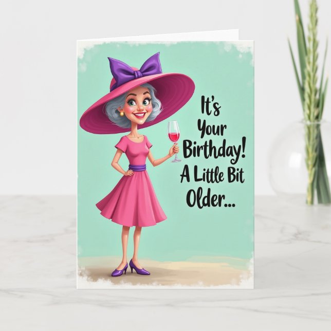 Fuchsia Ladys Birthday Card (Front)