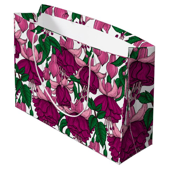 Fuchsia Large Gift Bag (Back Angled)