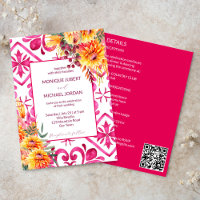 Fuchsia Majolica tiles orange dahlia all in one