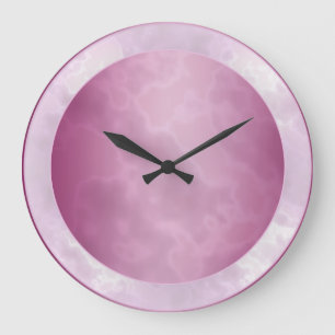 Fuchsia Marbled Large Clock