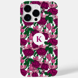 Fuchsia monogram Case-Mate iPhone 14 pro max case