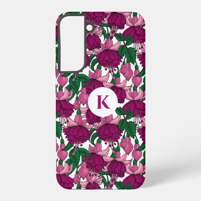 Fuchsia monogram samsung galaxy s22+ case (Back)