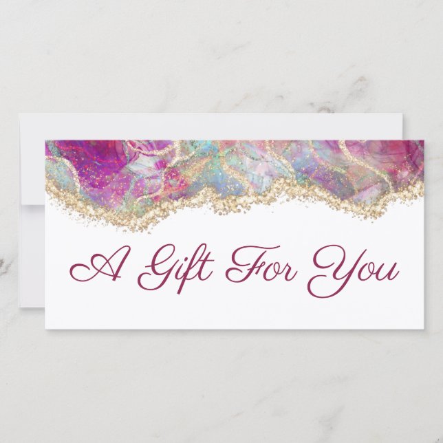 Fuchsia opal gift certificate (Front)