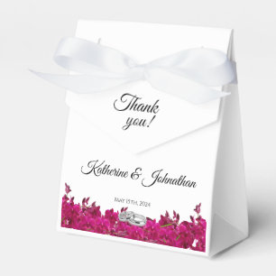 Fuchsia Orchids on White-Wedding Thank you- Favour Box