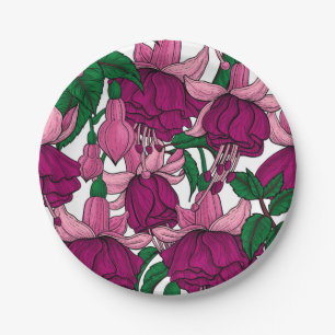 Fuchsia Paper Plate