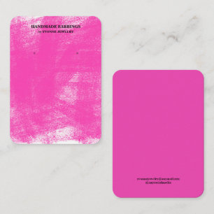 Fuchsia Pastel Earring Display Business Card