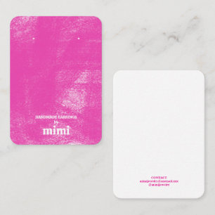 Fuchsia Pastel Earring Display Business Card