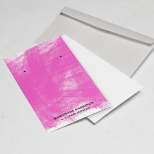 Fuchsia Pastel Earring Display  Business Card