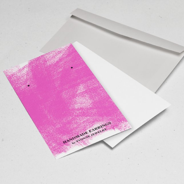 Fuchsia Pastel Earring Display  Business Card (Creator Uploaded)
