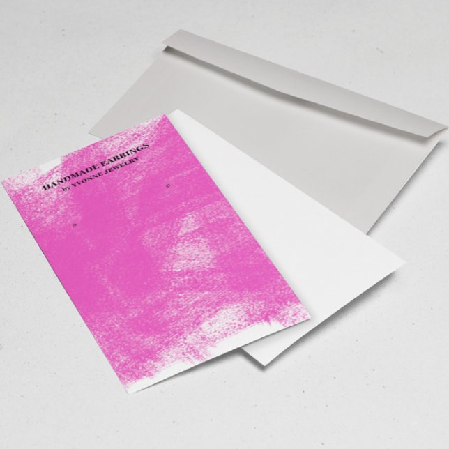 Fuchsia Pastel Earring Display  Business Card (Creator Uploaded)