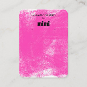 Fuchsia Pastel Earring Display  Business Card